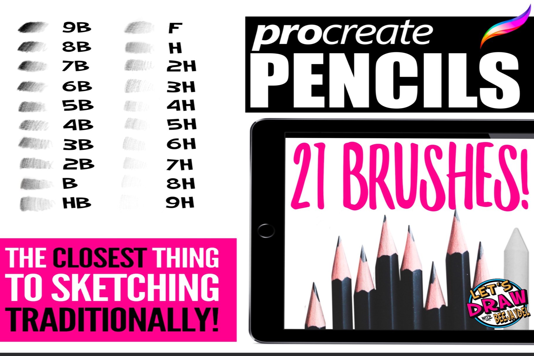 Pencil Brushes for Procreate cover image.