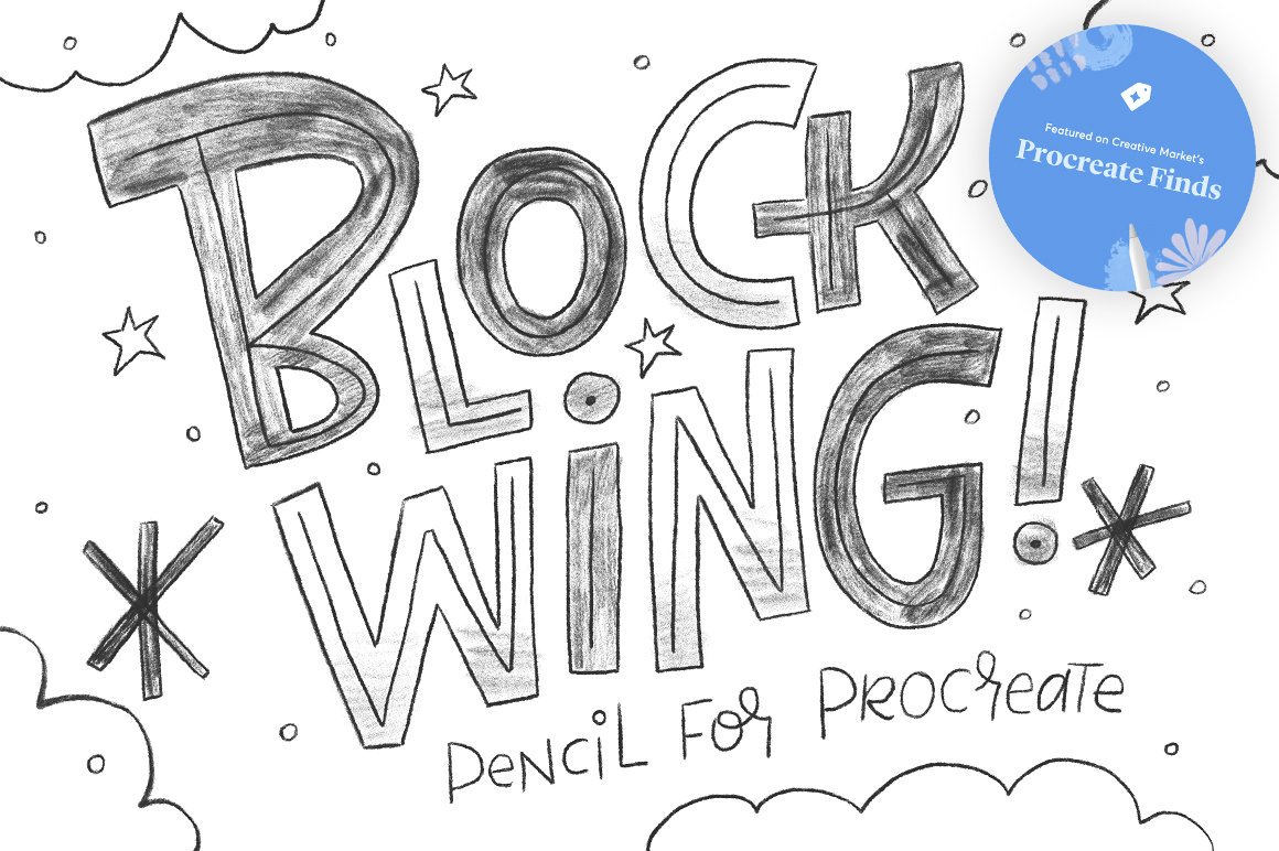 Blockwing Procreate Pencil Brushes cover image.