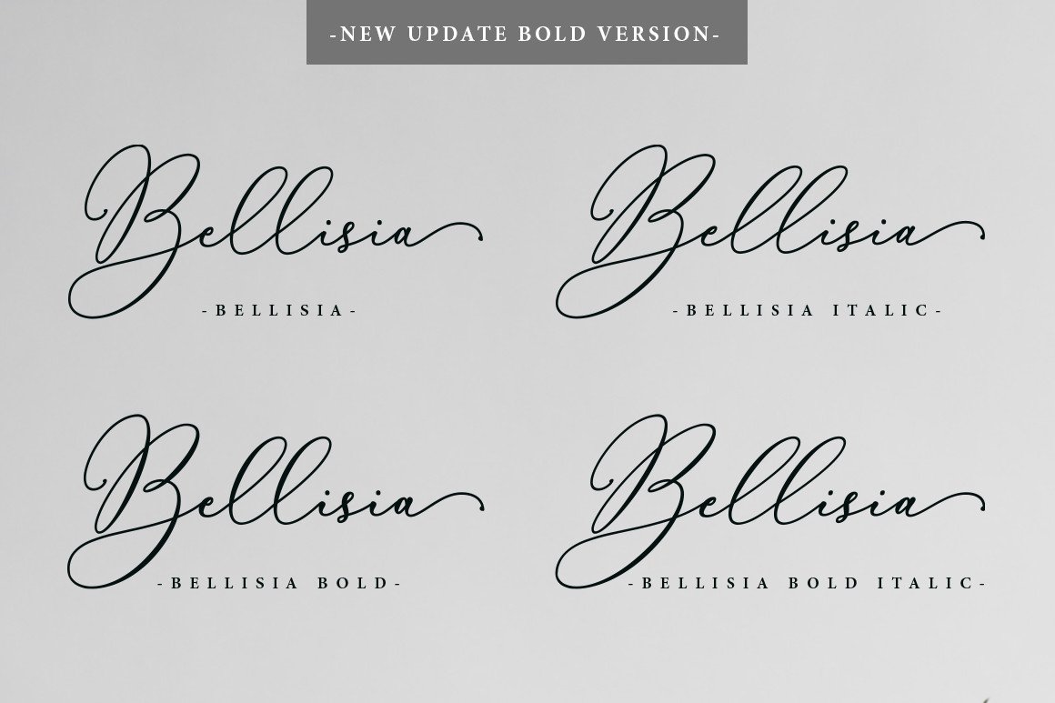 Bellisia Script + Bold Version preview image.
