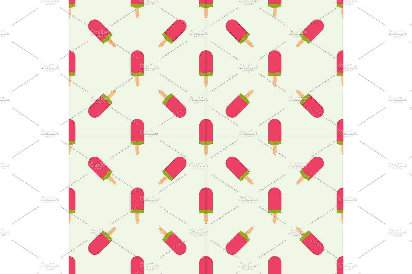 ice cream seamless pattern background fruit vector illustration cover image.