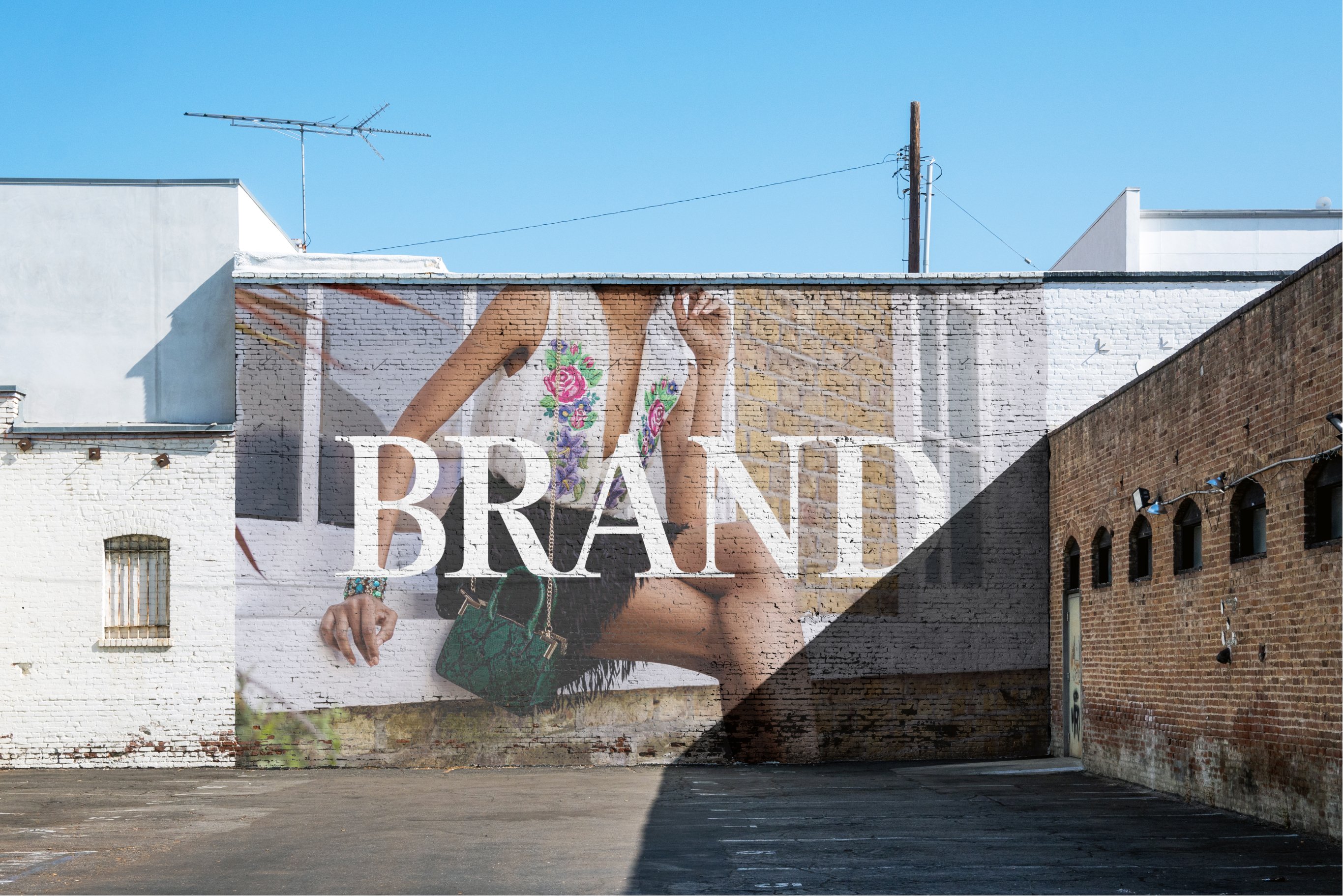 urban billboard mural mockup template psd 45