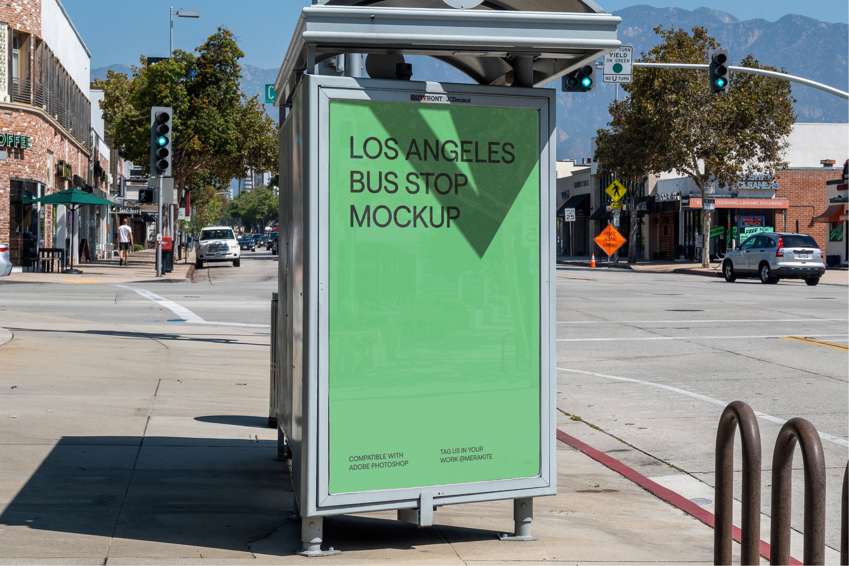Urban Bus Stop Billboard Mockup PSD cover image.