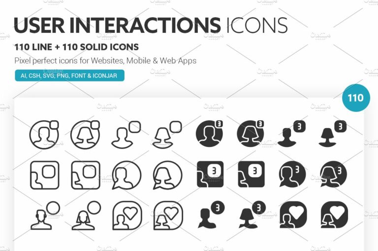 User Interactions Icons – MasterBundles