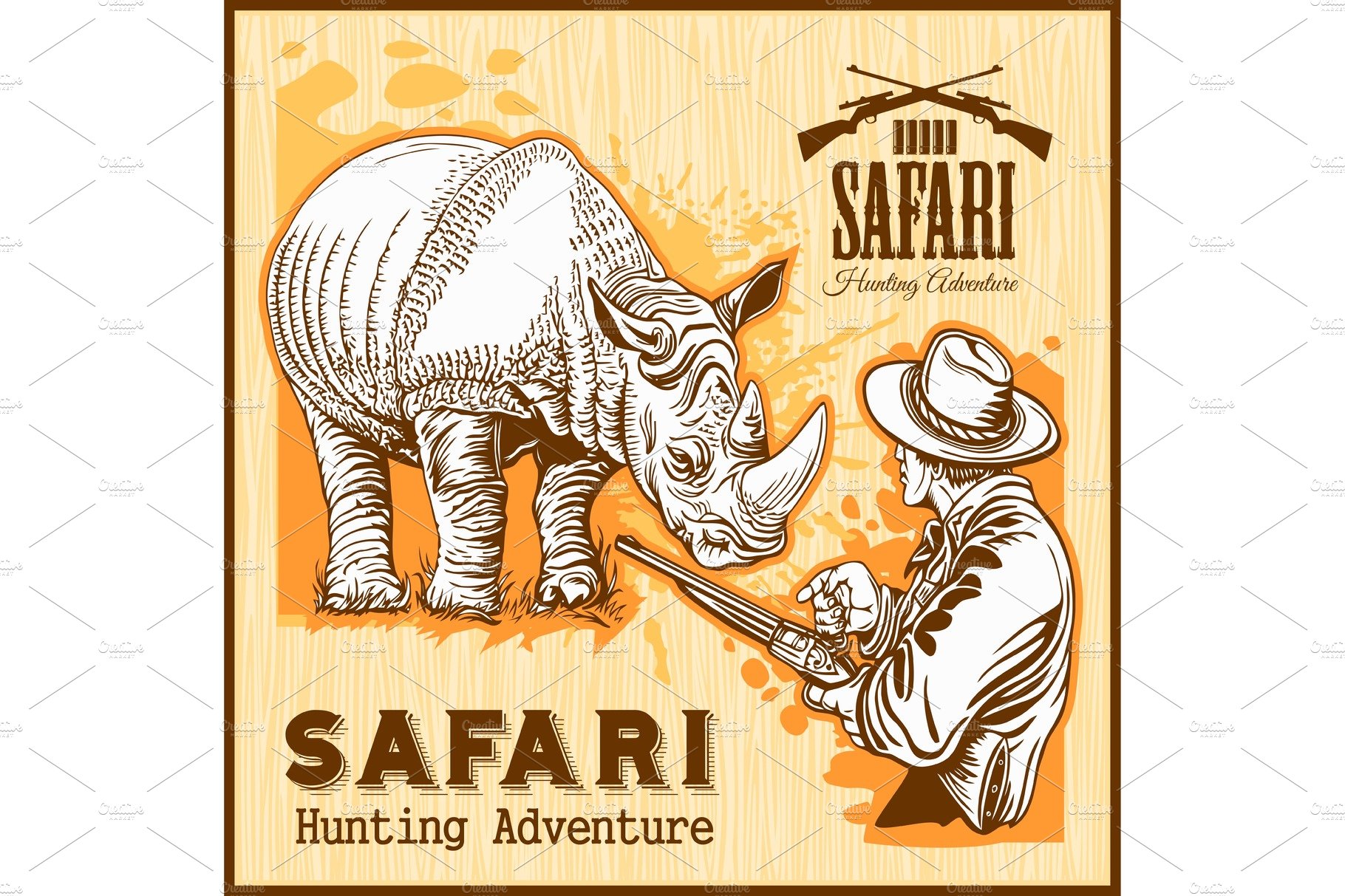Rhino Hunting - banner with african cover image.