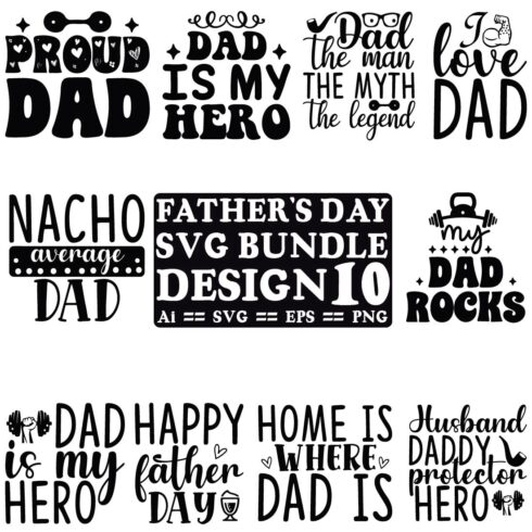 Father's Day SVG Bundle cover image.