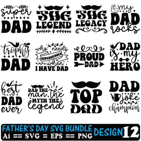 Father's Day SVG Bundle cover image.
