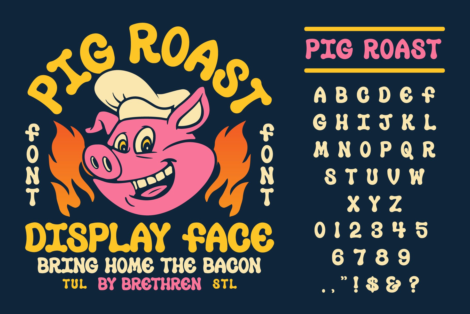 Pig Roast Display Font cover image.
