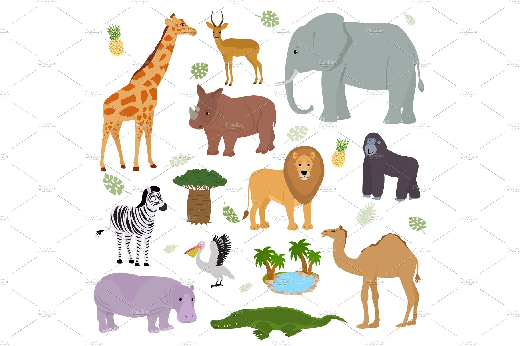 African animal vector wild cover image.