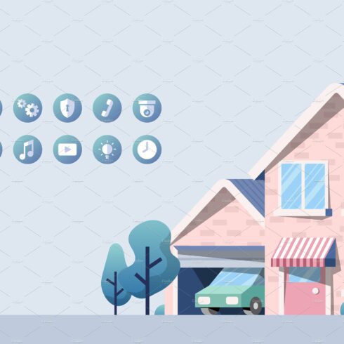 Smart home vector pack with icons cover image.