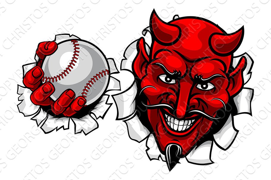 Devil Satan Baseball Ball Sports cover image.