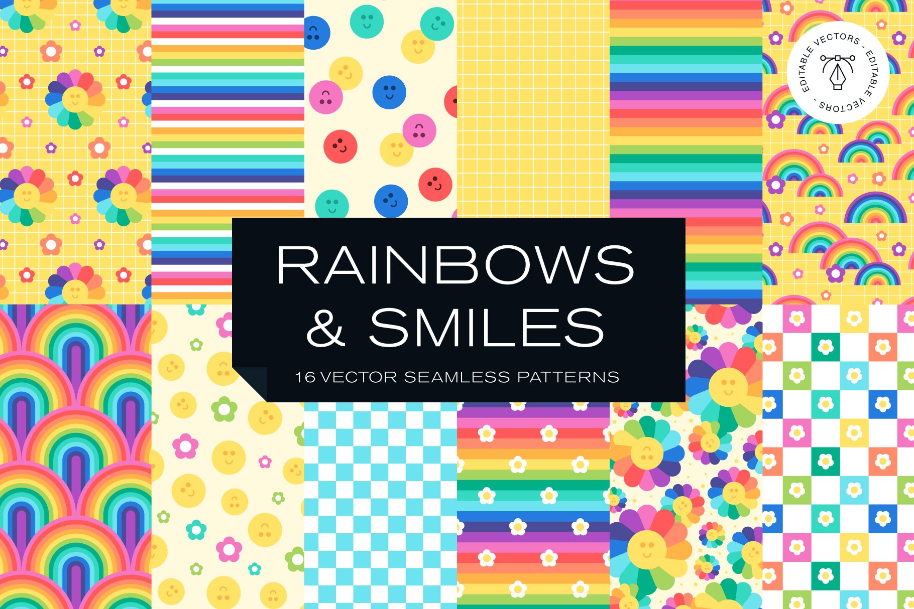 Rainbows & Smiles Pattern Collection cover image.