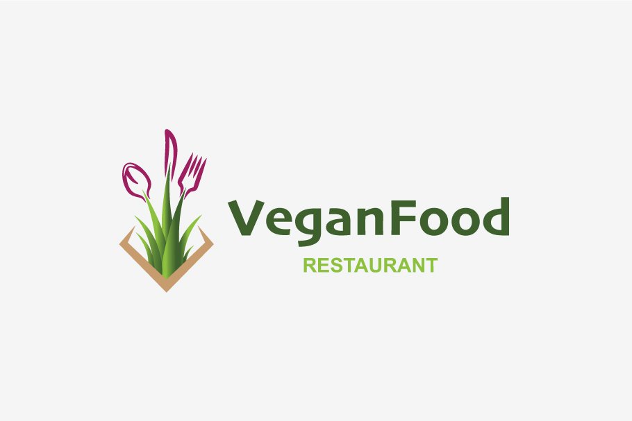 Vegan Food Logo preview image.