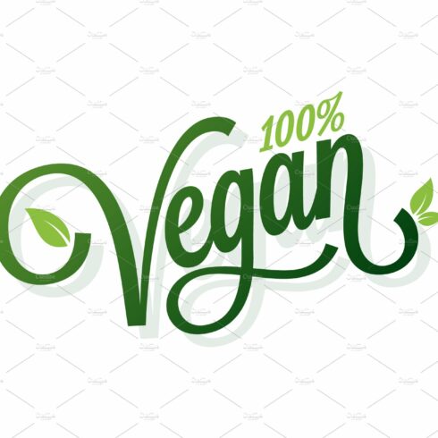 Vegan vintage lettering on white. cover image.