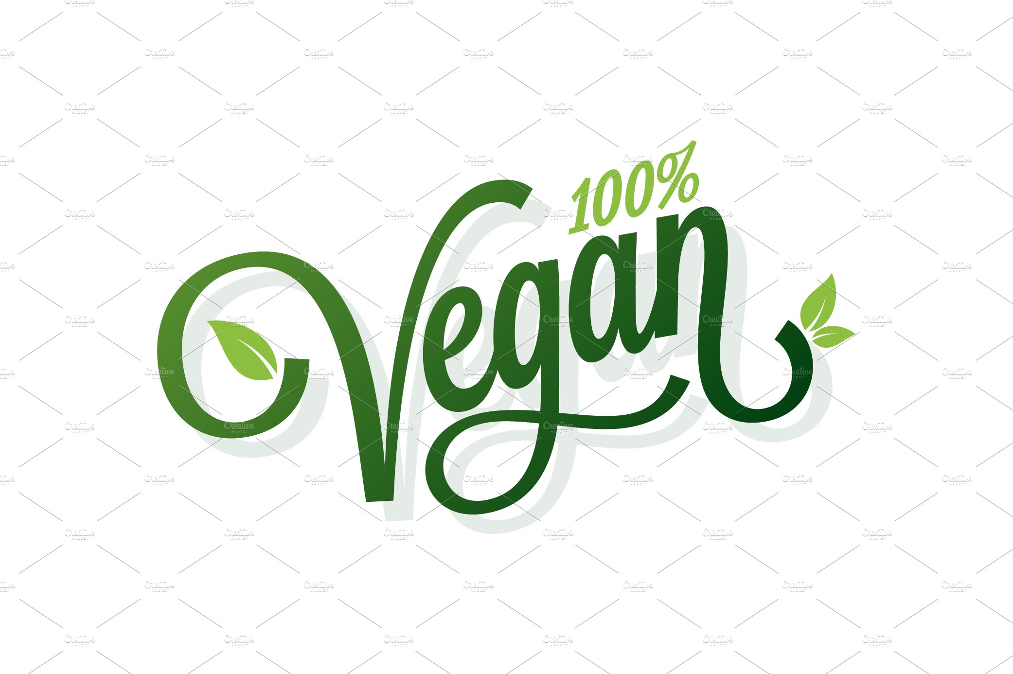 Vegan vintage lettering on white. cover image.