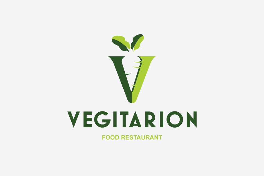 Vegitarian Food Logo – MasterBundles