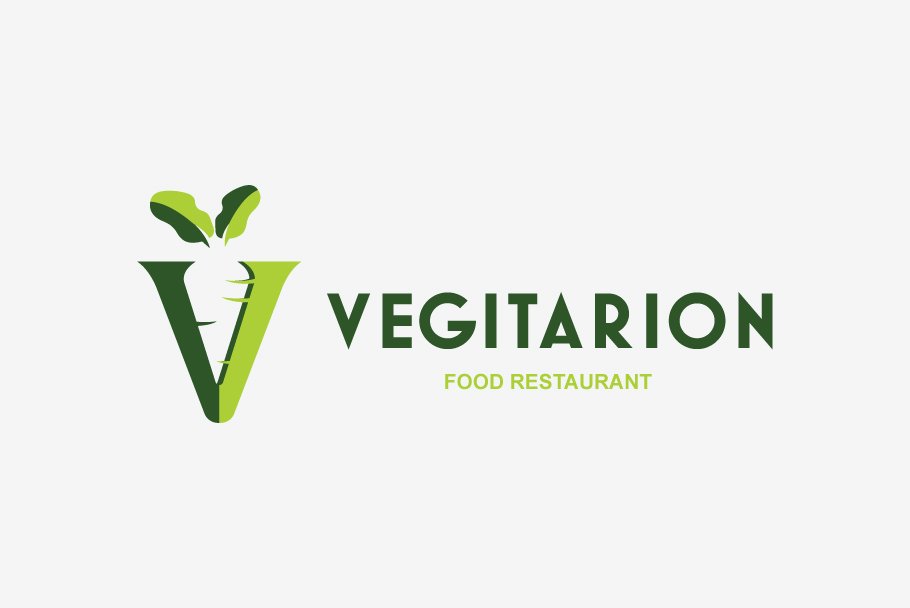 Vegitarian Food Logo preview image.