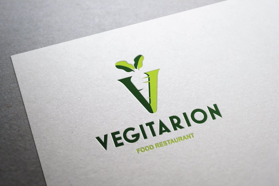 vegitarian food logo preview 05 239