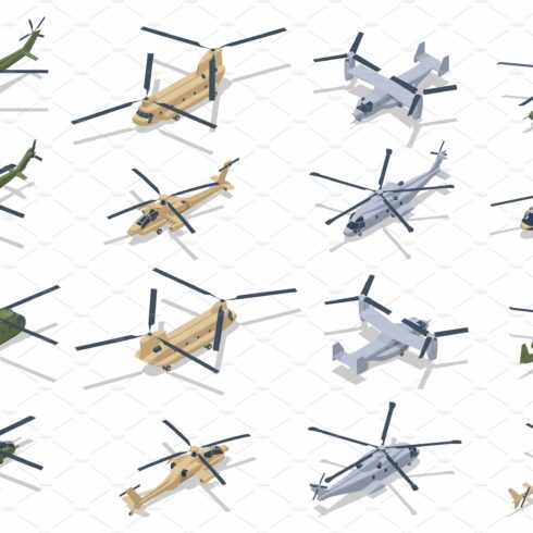 Isometric set of Military Aviation cover image.