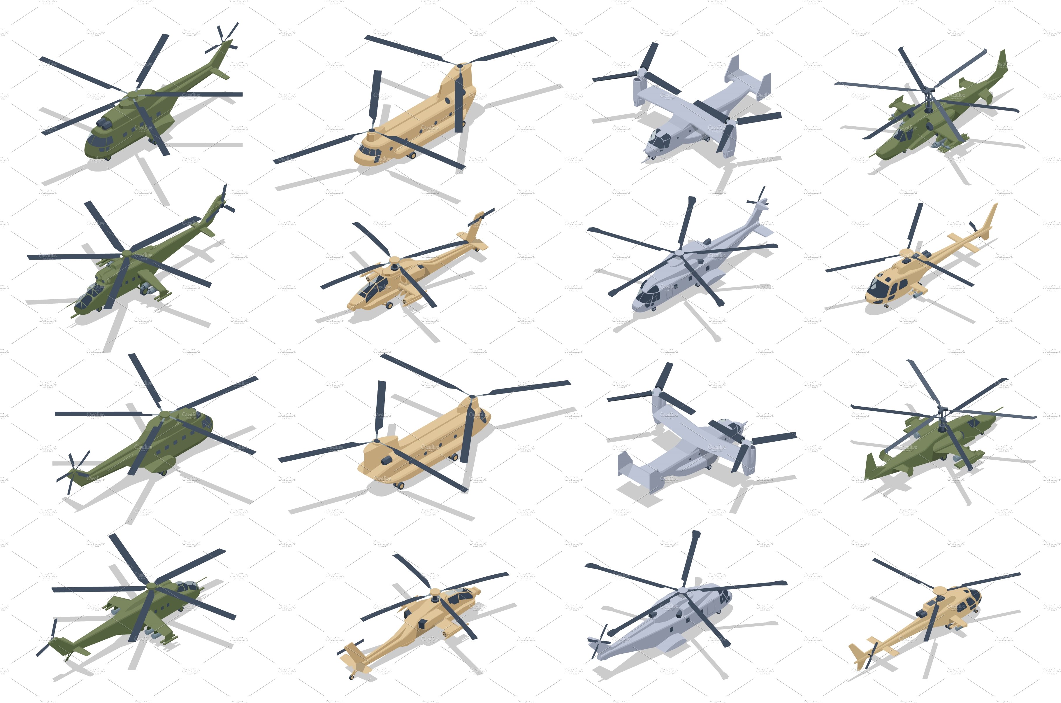 Isometric set of Military Aviation cover image.