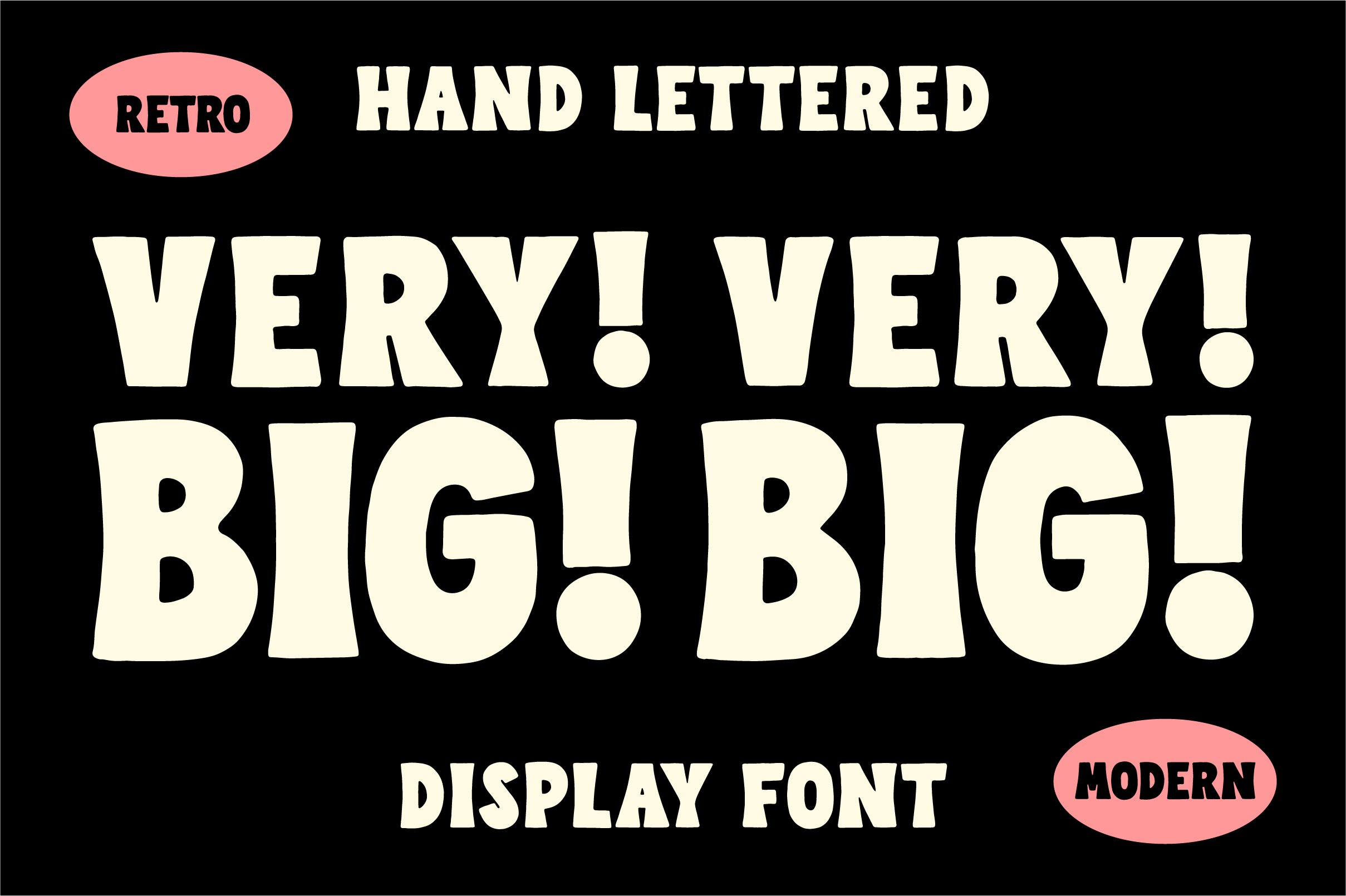 4 Hand Drawn Fonts! VeryVery! Retro!