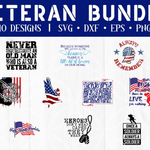 Veterans Day SVG Bundle Memorial Day cover image.