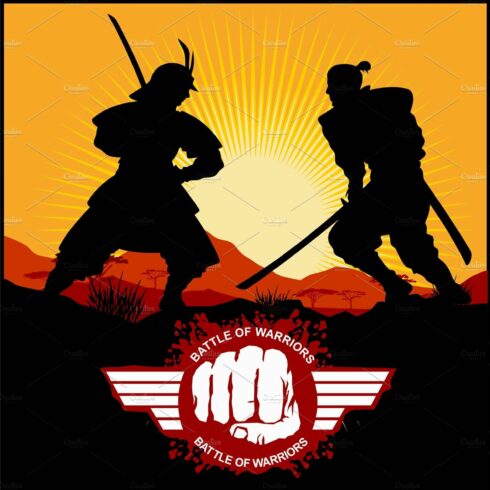 Silhouettes Duel of two samurai - cover image.