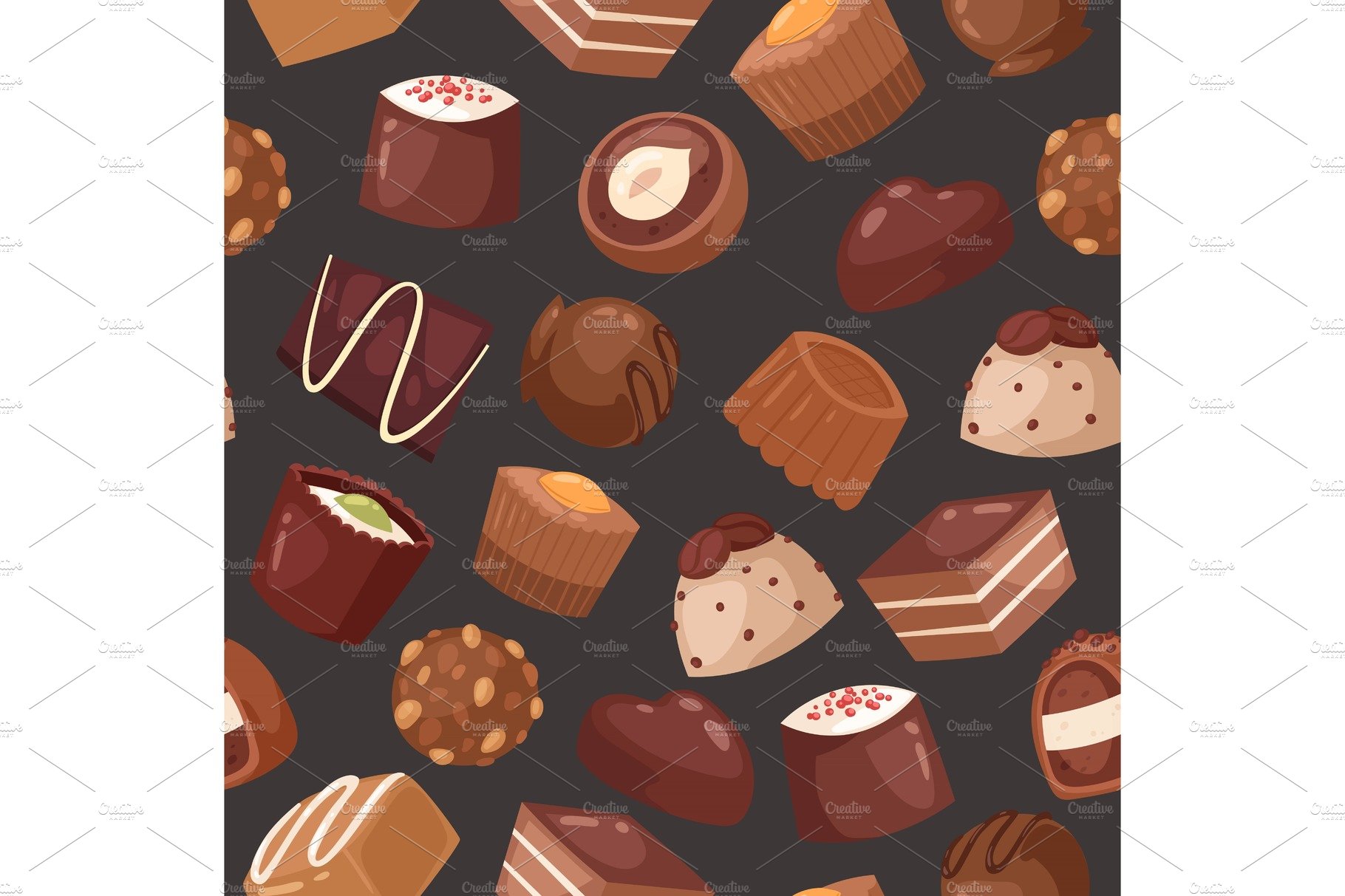 Sweet chocolate seamless pattern cover image.