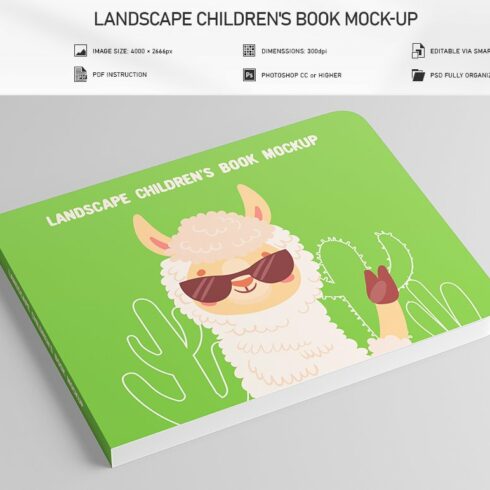 Landscape Children's Book Mock-Up cover image.