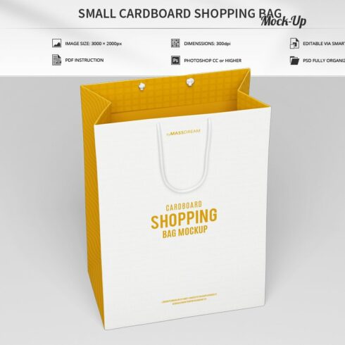 Small Cardboard Shopping Bag Mock-U cover image.