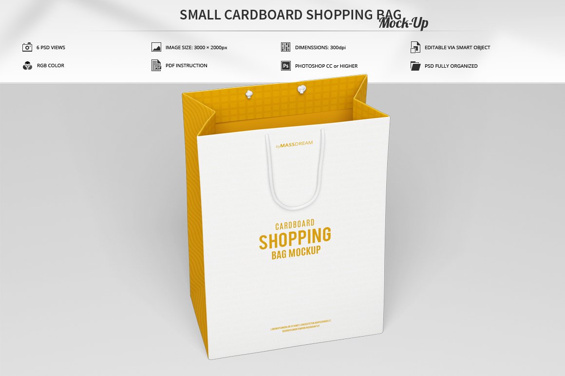 Small Cardboard Shopping Bag Mock-U cover image.