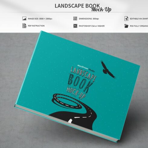 Landscape Book Mock-Up cover image.