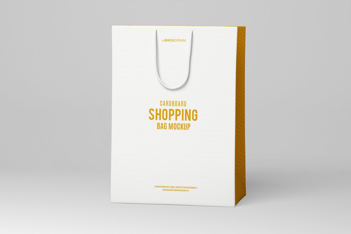 Small Cardboard Shopping Bag Mock-U preview image.