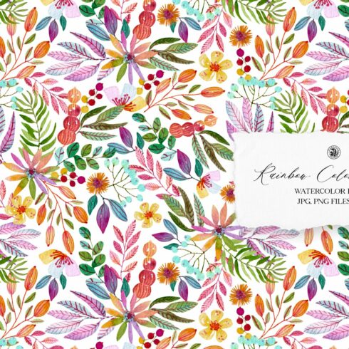Rainbow Colors Watercolor Pattern cover image.