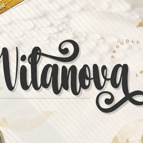 Vilanova Swash Calligraphy font cover image.