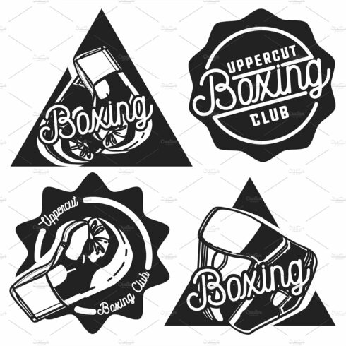 Vintage Boxing emblems cover image.