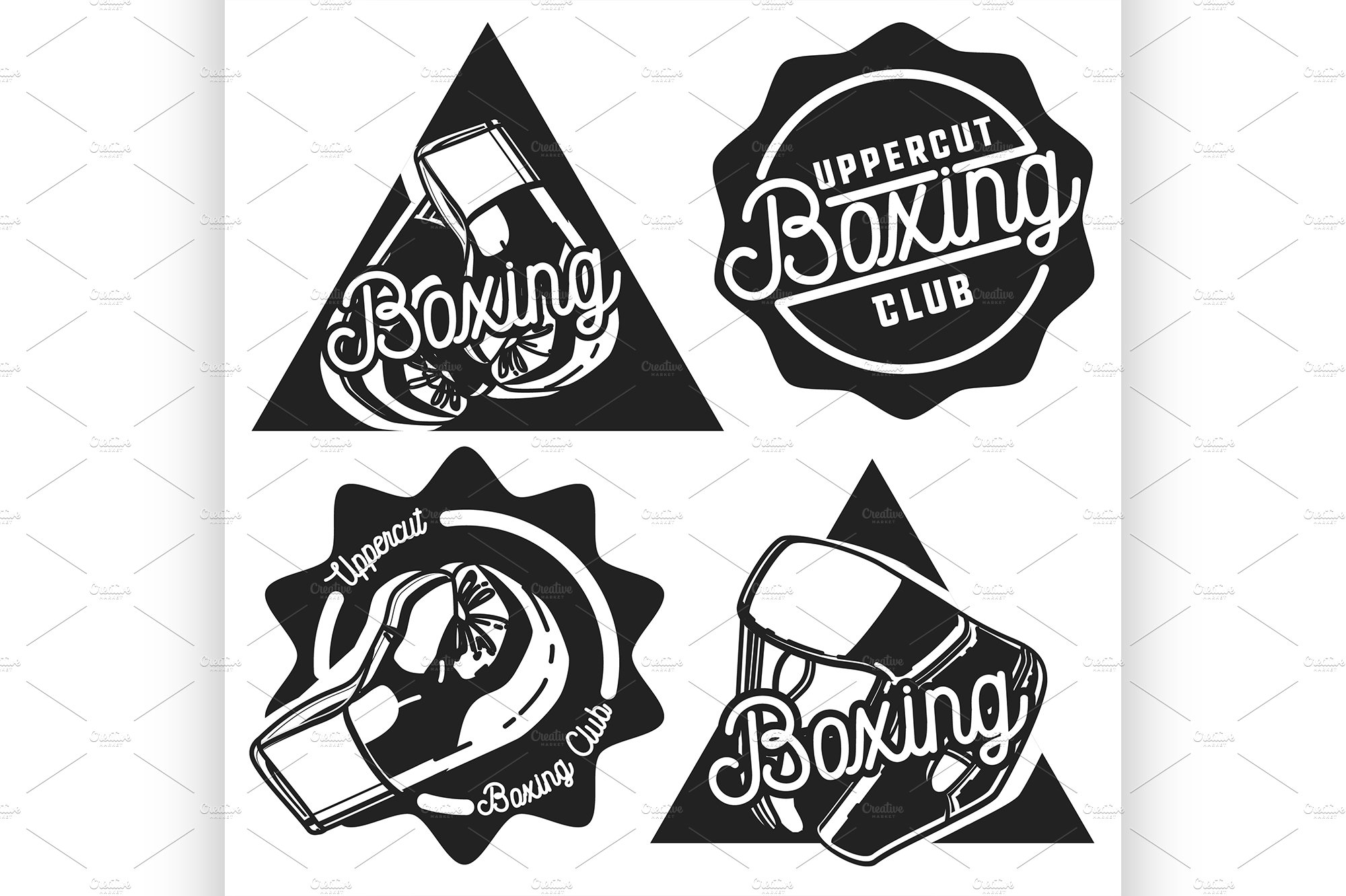 Vintage Boxing emblems cover image.