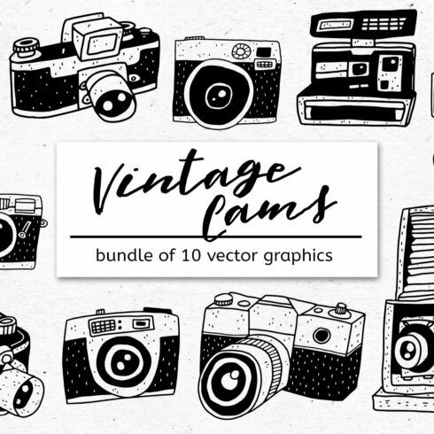 VINTAGE CAMERAS - Graphic Bundle cover image.