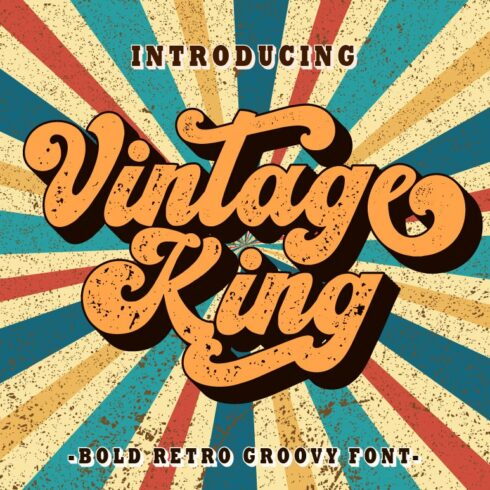 Vintage King - Retro Groovy Font cover image.