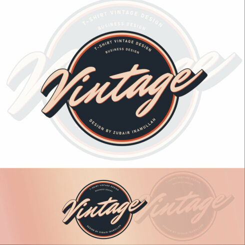 Vintage Logo Design with ZIP File- Foler(JPGE, PNG, Source File) Editable File cover image.