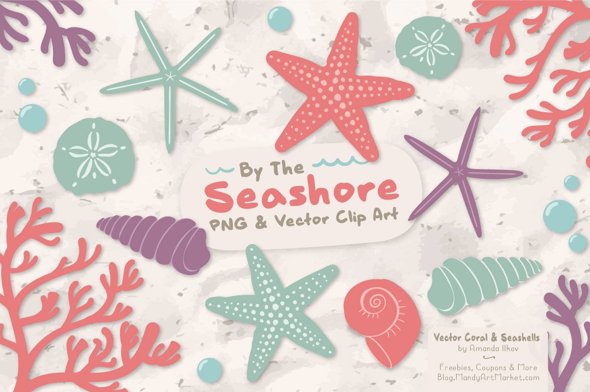Seashells Clipart in Vintage Girl cover image.