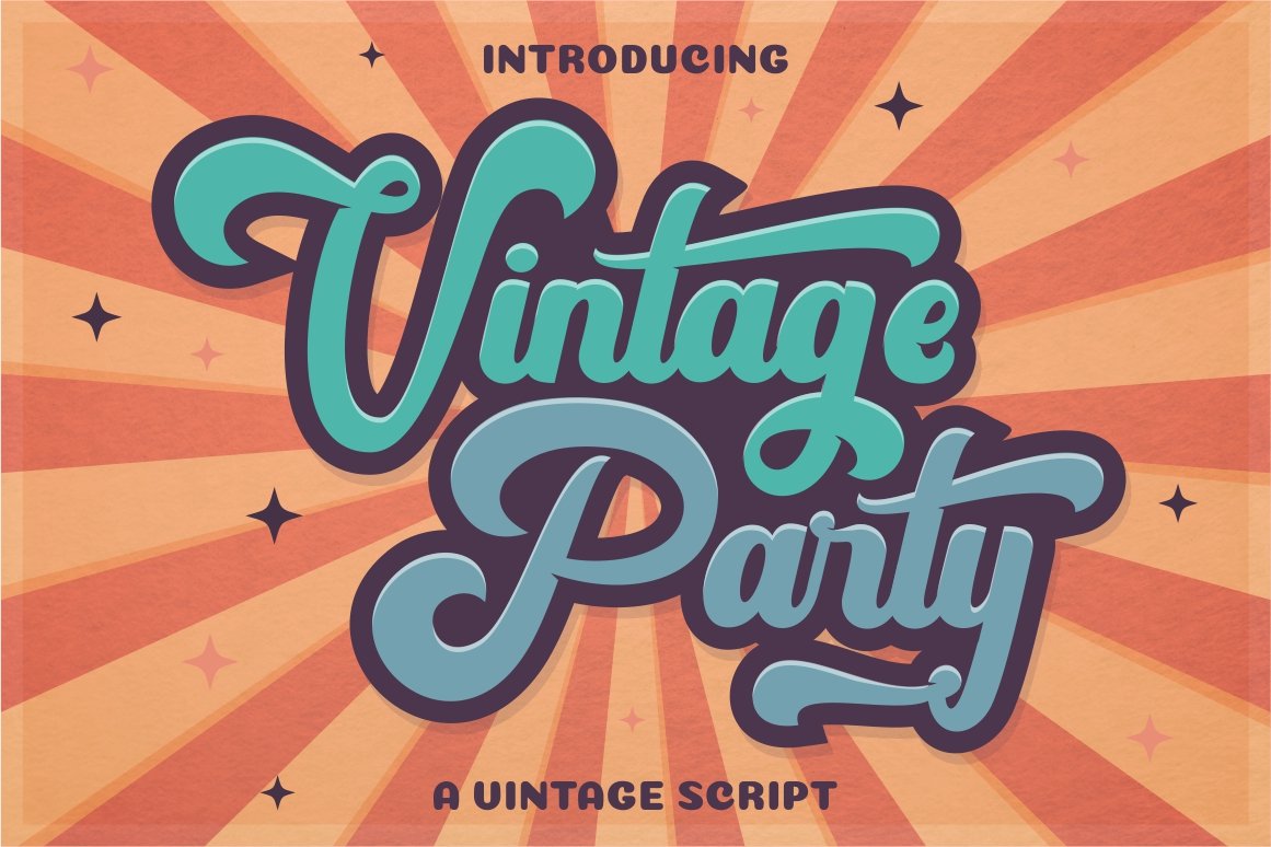 Vintage Party - Bold Retro Font cover image.
