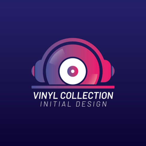 Music Logo Icon vinyl collection Logo Design Template Element Vector cover image.