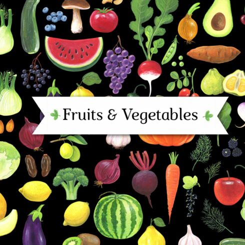 Fruits and Vegetables set cover image.