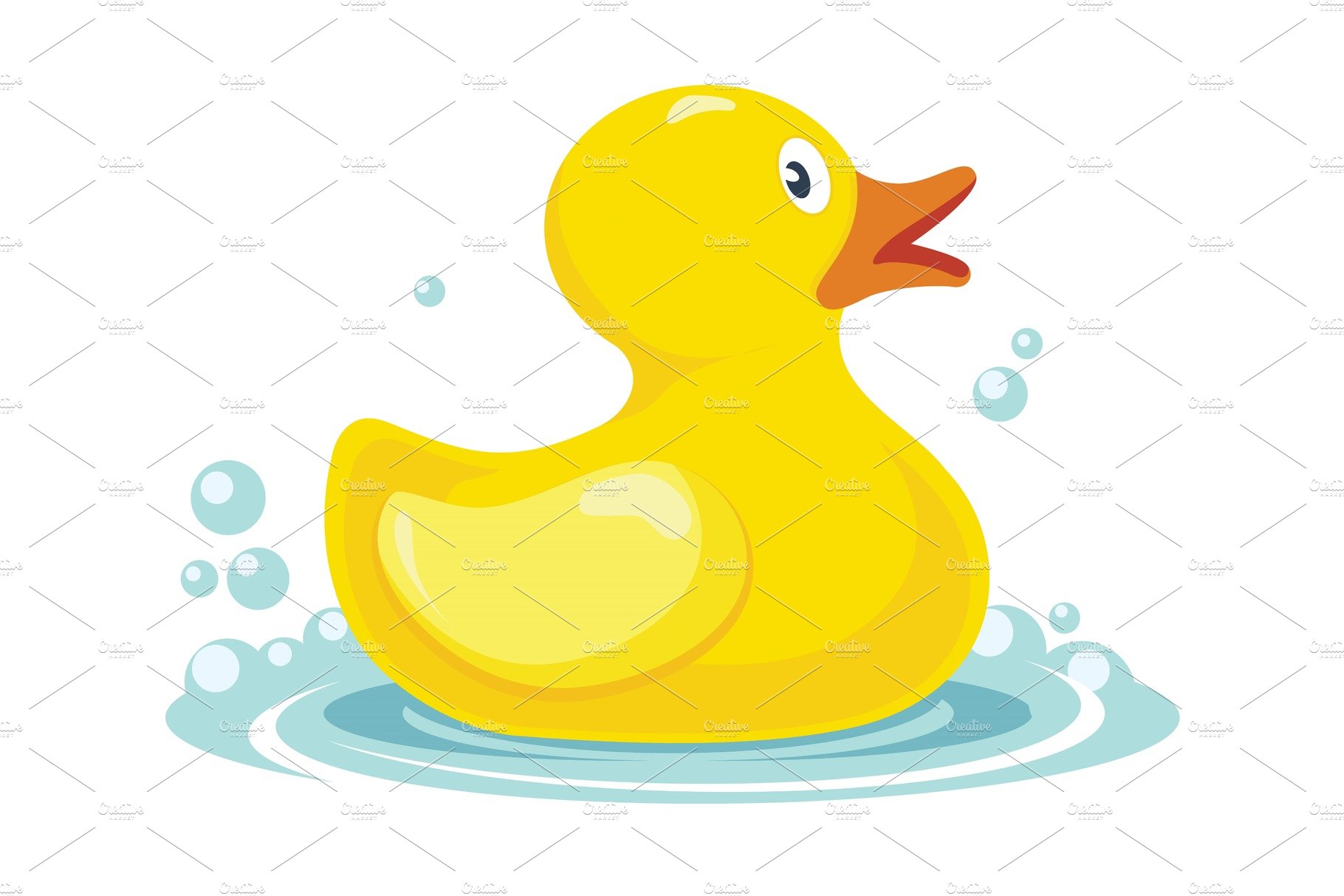 rubber yellow duck. bath children cover image.