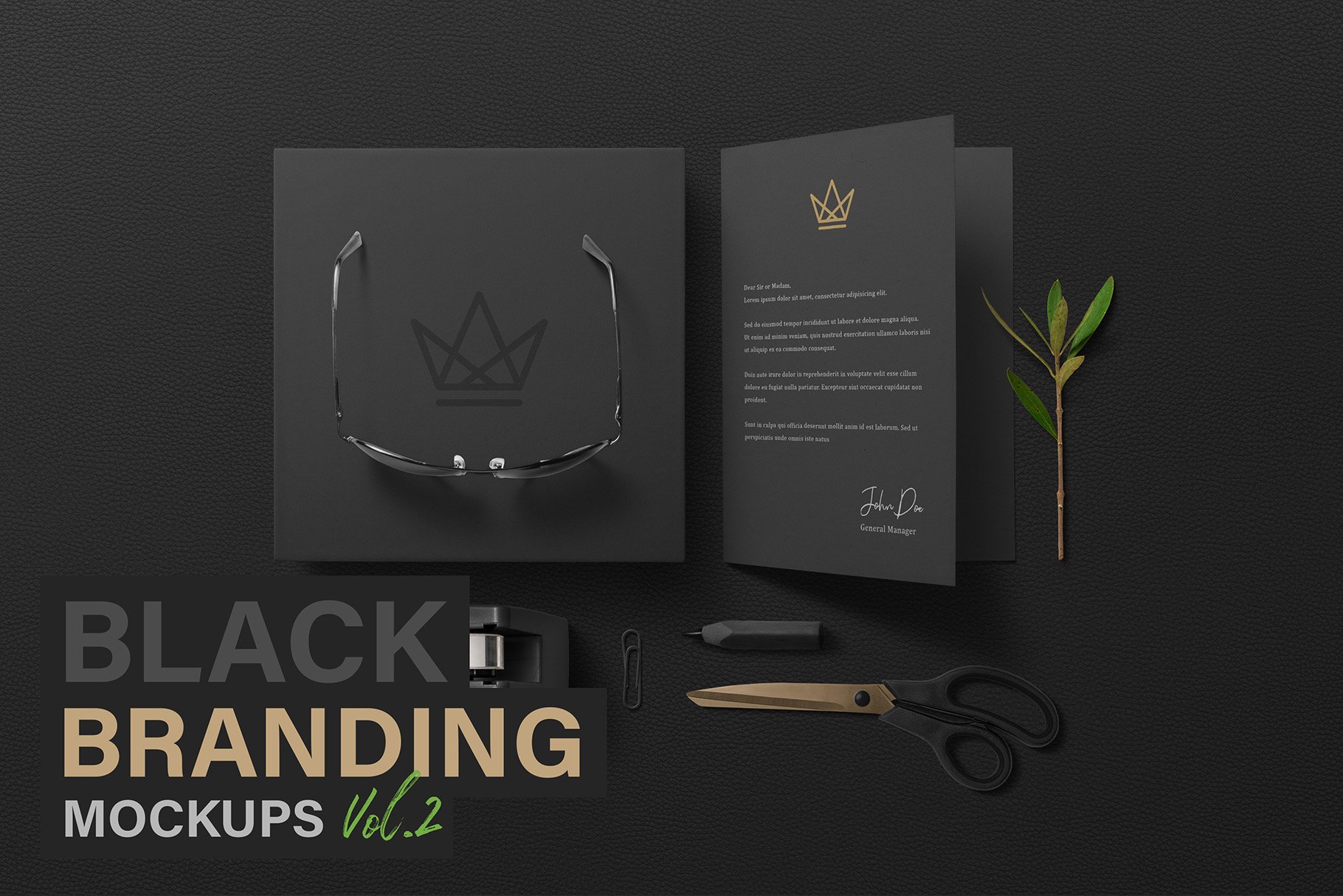 Black Branding Mockups Vol.2 cover image.