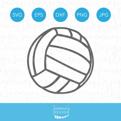 Volleyball SVG Cut File for Cricut cover image.