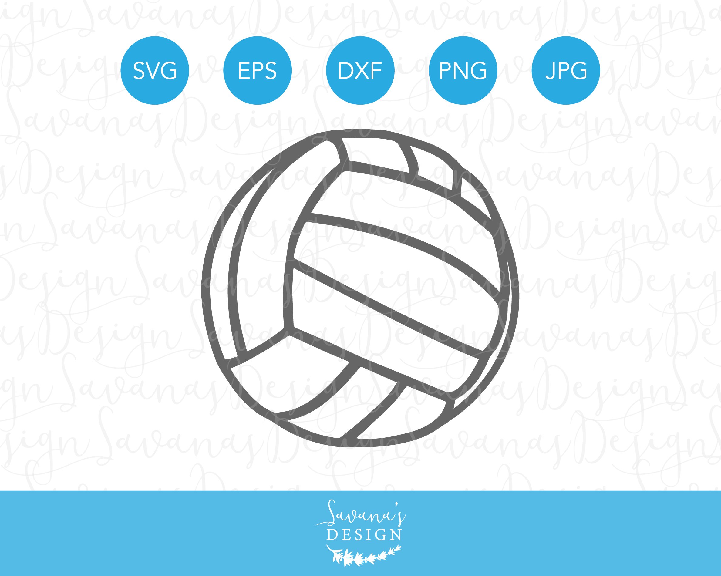 Volleyball SVG Cut File for Cricut cover image.
