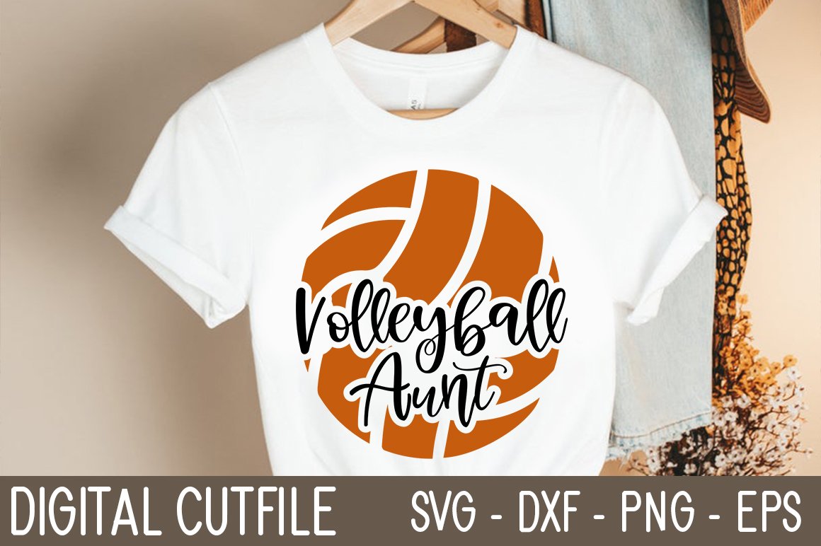 Volleyball Aunt SVG cover image.