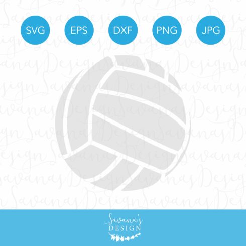 Volleyball Vector SVG EPS DXF PNG cover image.