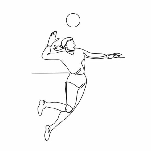 Volleyball Player Striking Ball Cont cover image.